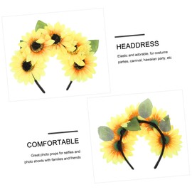 Mobestech Lightweight Women's Headband Sunflower Hairband Hair Accessory Women's Headdress Hair Clasp