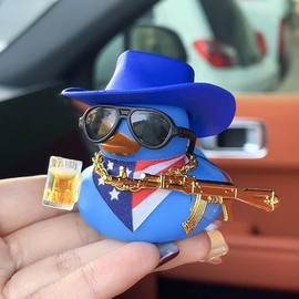 Patito Vaquero(need to assemble)-cowboy rubber duck: cool cartoon car Duck Decoration ,jeep ducking,1 Piece:_style figure5