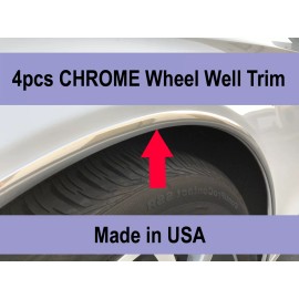 MyFrameAccessory 2004-2018 GMC Models 4pc Chrome Wheel Well Fender Trim Molding Kit/5YR WRNTY