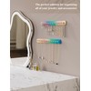 NiHome Wall Mount Acrylic Jewelry Organizer 2-Pack, Durable Sleek Rack