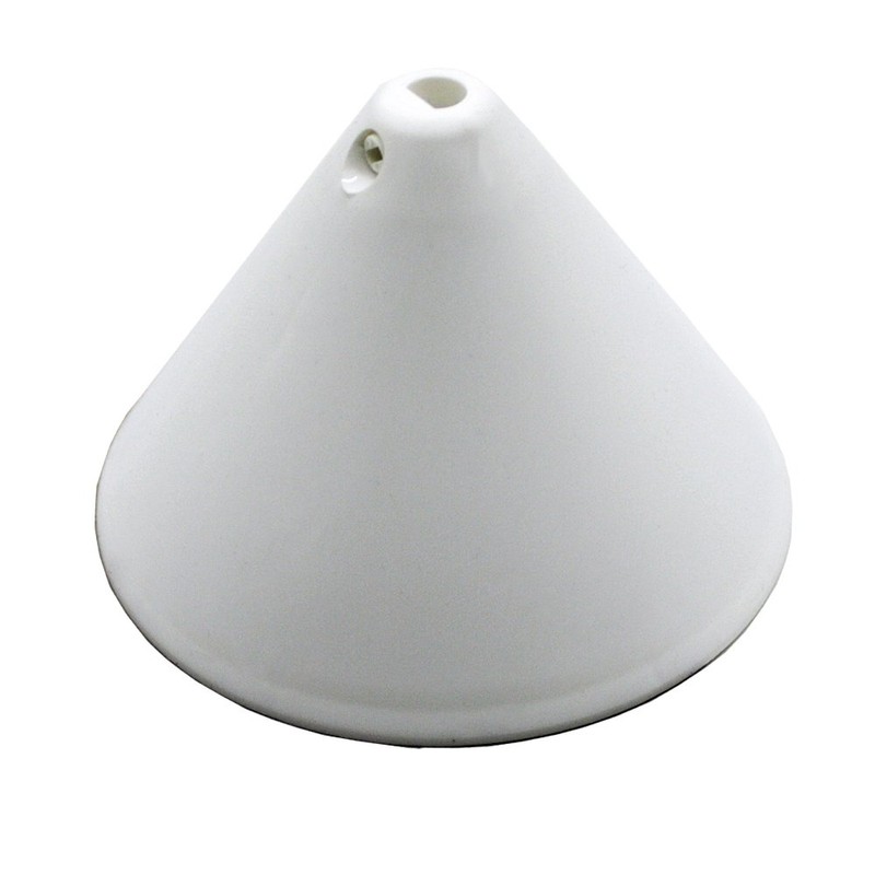 Canopy White Plastic Diameter 110 mm with Locking Screw for