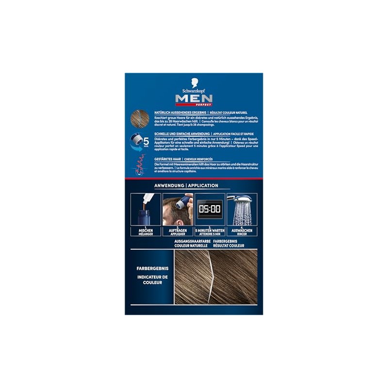 3x Schwarzkopf Men Perfect 40 Natural Dark Blonde