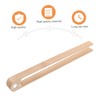 GRIRIW Bamboo Kitchen Tongs with Magnetic Clip Natural Food Tongs