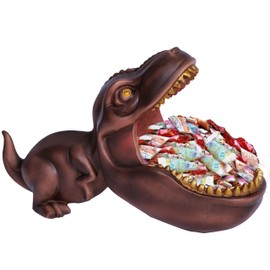 Dinosaur Candy Bowl Fun Candy Dish for Office Desk Dino Key Bowl for Entryway Table Decoration Resin Dinosaur Statue Animal Candy Bowls Decorative Bowl Home Decor Big Mouth Candy Jar Box Gifts