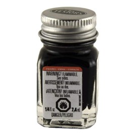 TESTORS Corp. Enamel 1/4 oz Flat Black TES1149TT Plastics Paint Enamels
