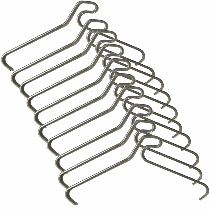 10 Pack 76mm (3") Brick Wall Hooks - Clips Hangers