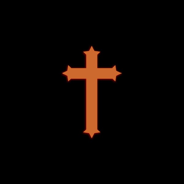 Pointed Cross Symbol Religious Christianity Jesus Style 5 Glow in