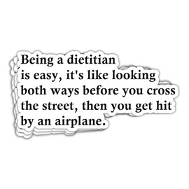 MAIANEY Funny Dietitian Stickers Registered Dietitian Sticker Nutrition Stickers Nutritionist Sticker Diet Culture Dietary Gifts Decorations Laptop Bottle Window Car