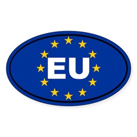 CafePress European Union Flag Sticker Oval Car Bumper Sticker