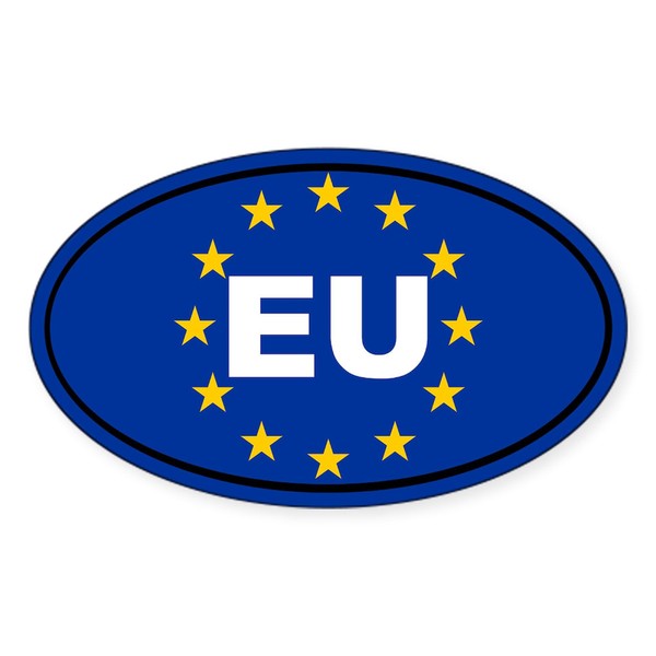 CafePress European Union Flag Sticker Oval Car Bumper Sticker