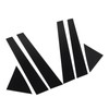 6pcs Window Pillar Post Trim Anti Scratch Glossy Black B