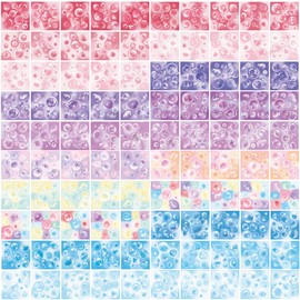 Lora Rossie 100 Sheet Kpop Korean Photocard Stickers Set, Colorful Glitter Bubble Deco for Photocards Cute Journaling Arts Crafts Scrapbook Toploaders Scrapbooking Teen Girl Women (Bubble) JJBL028
