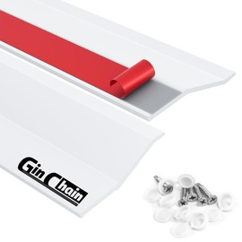 Ginchain Garage Door Seal Top and Sides - 36FT Garage Door Weather Stripping Side Insulation Trim Seal - Ease of Installation (White)