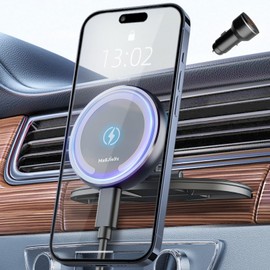 MAGJIEYX For MagSafe Car Mount Charger Magnetic CD Slot Holder Black