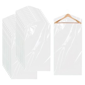 LFCFBH 20PCS Large Size Plastic Clothes Covers Protector Bags Hanging for Skirt Coat Suit Shirt Jacket (60x120cm)