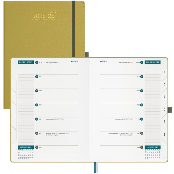 BEZEND Weekly Planner 2025-2026 with 2 Columns, 8.5" x 11"