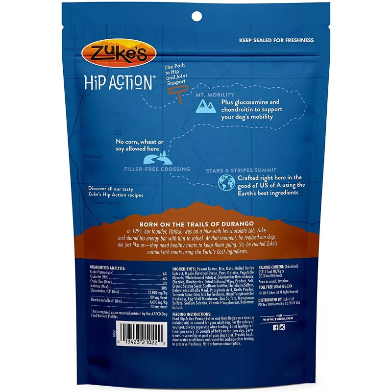 Zuke's Zukes Hip Action Natural Dog Treats, 1 lb.