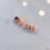 BomBom Check HeartHandmade Nail Tips - Square / 봄봄 체크