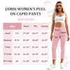 JAMfit Women's Pull-On Capri Pants Stretch High Waist Dressy Casual