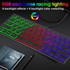 64 Keys RGB Backlit Keyboard USB Wired Gaming Keyboard Portable