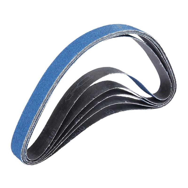 ExcInter 10PCS P80 10mm x 330mm Zirconium Abrasive Sanding Belts