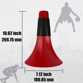 Hosolee 6 Sets Sport Cones 9 Inches Marker Cones with Grip Agility Training Sports Cone for Soccer Basketball Football Drills Training, Indoor Outdoor Activity or Events (Black)