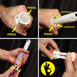 Sticky lint Roller. Pet Hair Remover. 6 Refill (68 pre-Cut Sheets). 60 metres Long roll of Sticky Paper. Suitable for Clothes, Hair, Pets, Sofas, Rugs, Carpets, Seats, lint, dust. 100% Made in Italy.