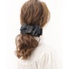 VINGTAINE Grosgrain Black Ribbon Banana Clip Simple Hair Accessory H7518A-