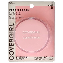 COVERGIRL Clean Fresh Pressed Powder, Deep, 0.35 Ounce, 220 Deep (99350052598)