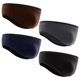 TYFGRT 4 Stück Fleece-Stirnbänder, Gehörschutz-Stirnbänder, Winterwarme Stirnbänder, Sport-Stirnbänder, Winddichte Stirnbänder, Modische Und Einfache Stirnbänder