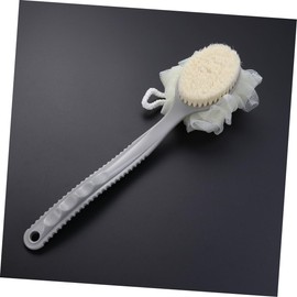 Body Scrub Brush Bathing Brush Soft Bristle Bath Brush Back Scrubber Bath Exfoliating Face Brush Bath Artifact Back Brush Soft Fur Body Brush Grey minkissy