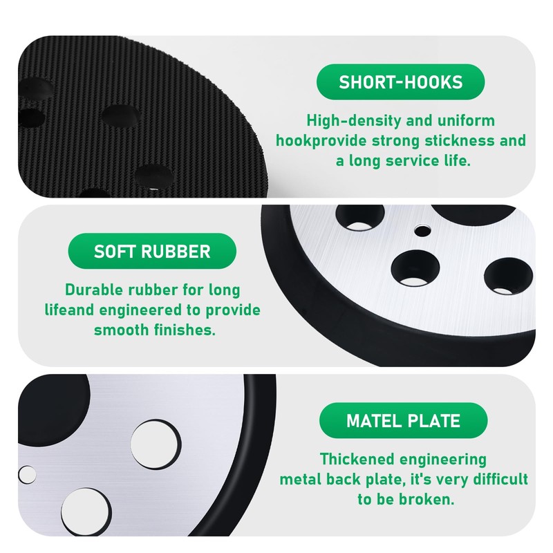 Replacement Sander Pads for Dewalt, 5" 8-Hole Orbital Sanding Replacement