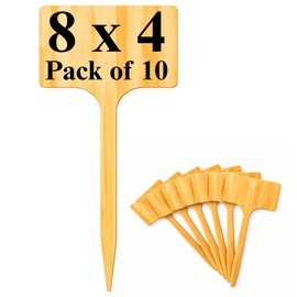 10 Pack 8 Inch Large Garden Markers – Plant Labels, Plant Name Tags – Easy to See & Read