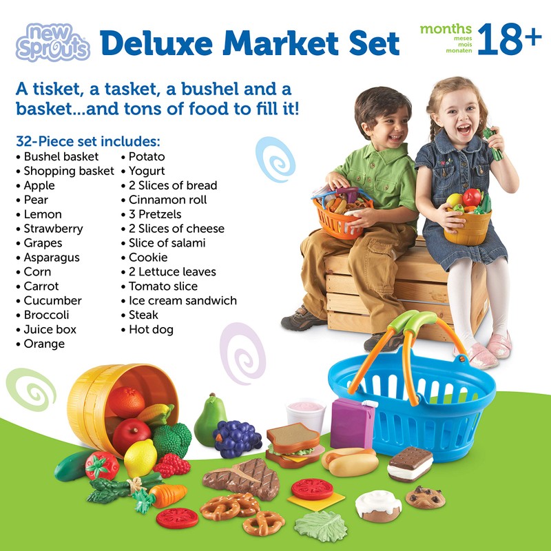Learning Resources New Sprouts Deluxe Market Set - Pretend Play