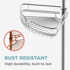 Zenna Home Tension Pole Shower Caddy Corner Organizer, Adjustable Standing