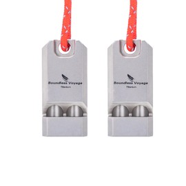 iBasingo Ti9021O Titanium Whistles Trainer Equipment Outdoor Camping Hiking Hunting Climbing Emergency Survival Loud Whistle Training Sports Key Chain Signal Whistles with Lanyard, Pack of 2