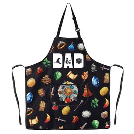 DND Dad Kitchen Apron Dragon Master Aprons DND Dice Apron DND Dad Gifts DND Cooking Apron (D AD UK1)