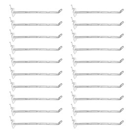 sourcing map 50pcs Clear Pegboard Hooks 6" Length Plastic Peg Board Shelving Display Hook Wall Mount Hanging Organize Tools for Garage Office Kitchen Retail Store