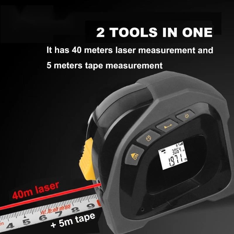 KALEA-INFORMATIQUE 5M wide tape measure with built-in laser rangefinder with