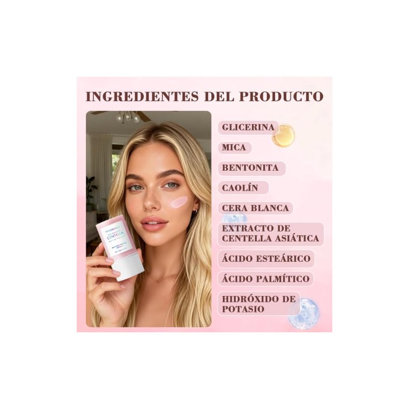 3PC Mascarilla de Arcilla en Barra con Centella Asiática,Poremizing Quick