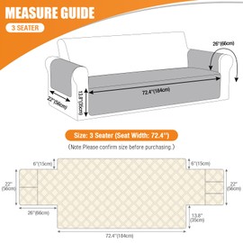 VANSOFY Couch Cover, Waterproof Sofa Covers Washable Slipcover Furniture Protector Couch Seat Covers Non-Slip Couch Cover for Dogs, Pets(Sofa Plus, Chocolate)