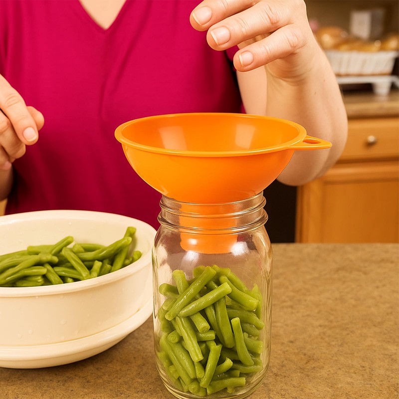 Nuogo 6 Pcs Wide Mouth Canning Funnels for Mason Jars