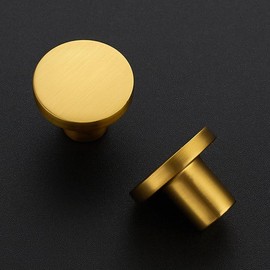 Ravinte Pack of 5 Cupboard Knobs, Gold Knobs for Cupboards, 30 mm, Kitchen Knobs, Furniture Knobs, Drawer Cabinet Door Knobs
