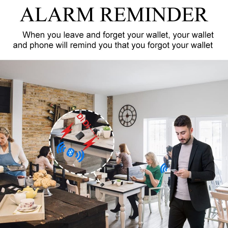 Smart Wallets Anti-Lost Tracker Bifold Genuine Leather Short Soft Men