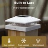 Solar Post Cap Lights Outdoor 6pack, White Waterproof Solar Powered