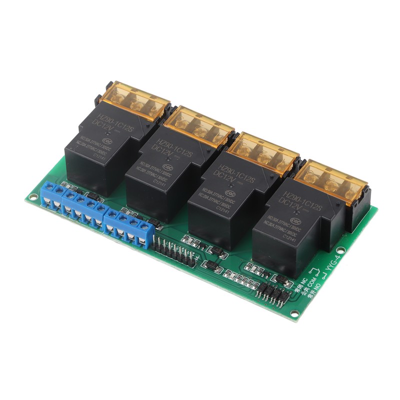 High Power Four Way Relay Module Control Panel Optocoupler Isolation