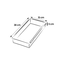 ok Organiser System Expandable Robust Plastic (PP), 8 x 8 x 5 cm, Silver