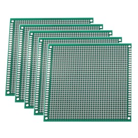 Heevhas Universal Board Double Sided PCB Universal Circuit Board Hole Grid Board PCB 10x10cm Prototype Kits PCB Board (Pack of 5)