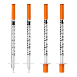 U-100 Syringe with 31G 5/16" (8MM), 1cc 31 Gauge Disposable Individual Sterile Packaged, 100 Pcs/Box