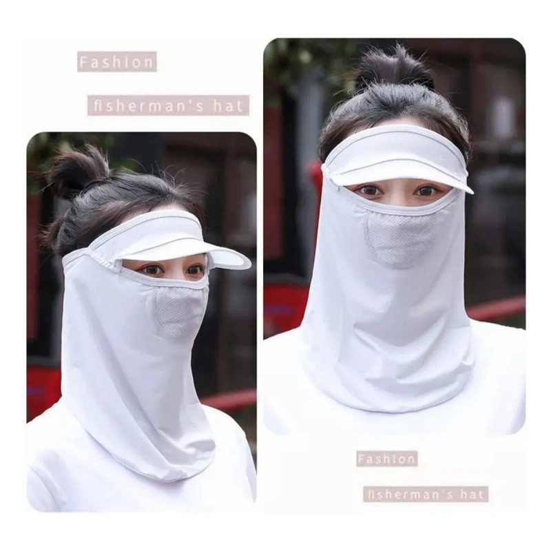 3pcs Mangas Elasticidad Protectora Uv Y Máscara Sombrero Sol